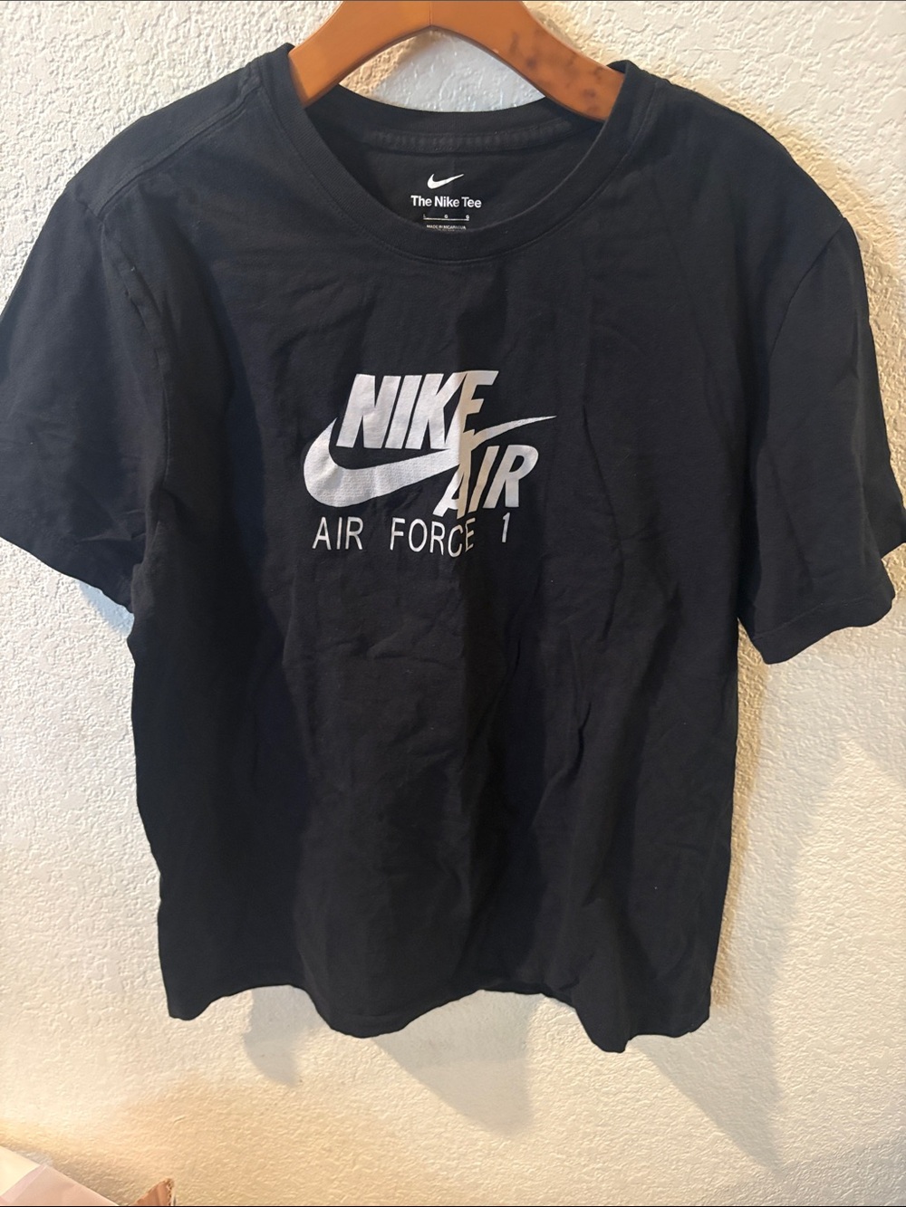 Nike Black Air Force 1 Logo Tee